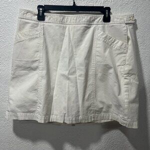 Docker’s 14 Petite Beige Skort Side Zip Waist 36” Length 17” Front Pockets